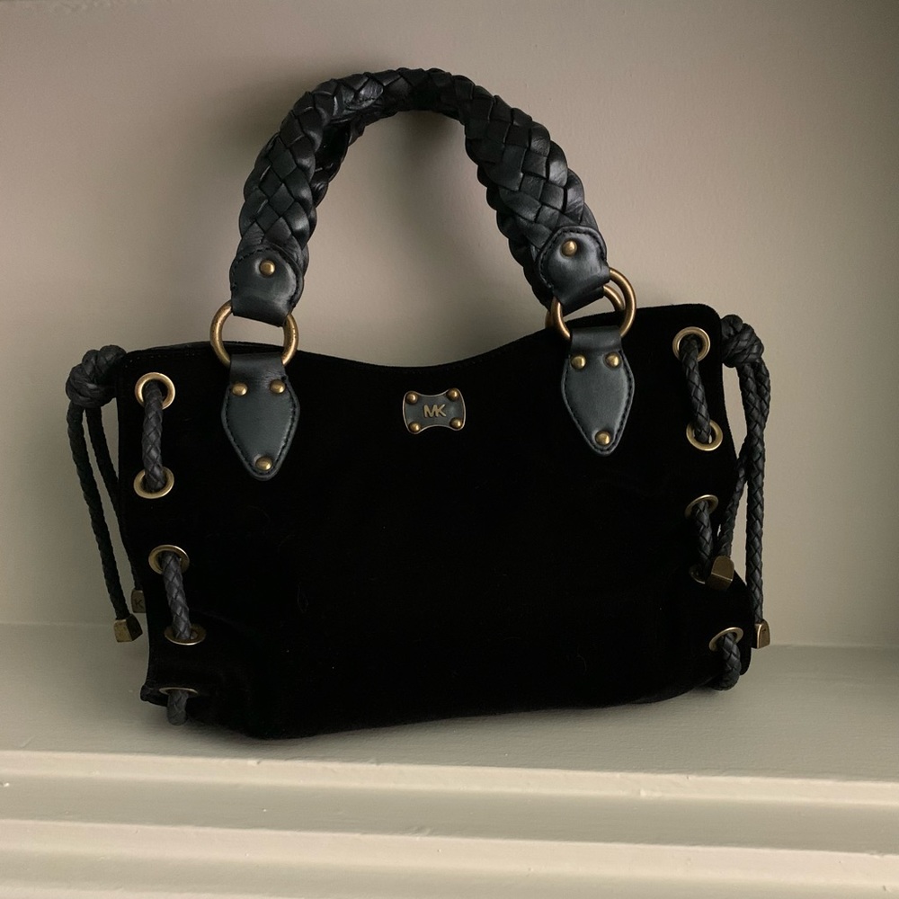 Michael Kors Velvet and Leather Handbag